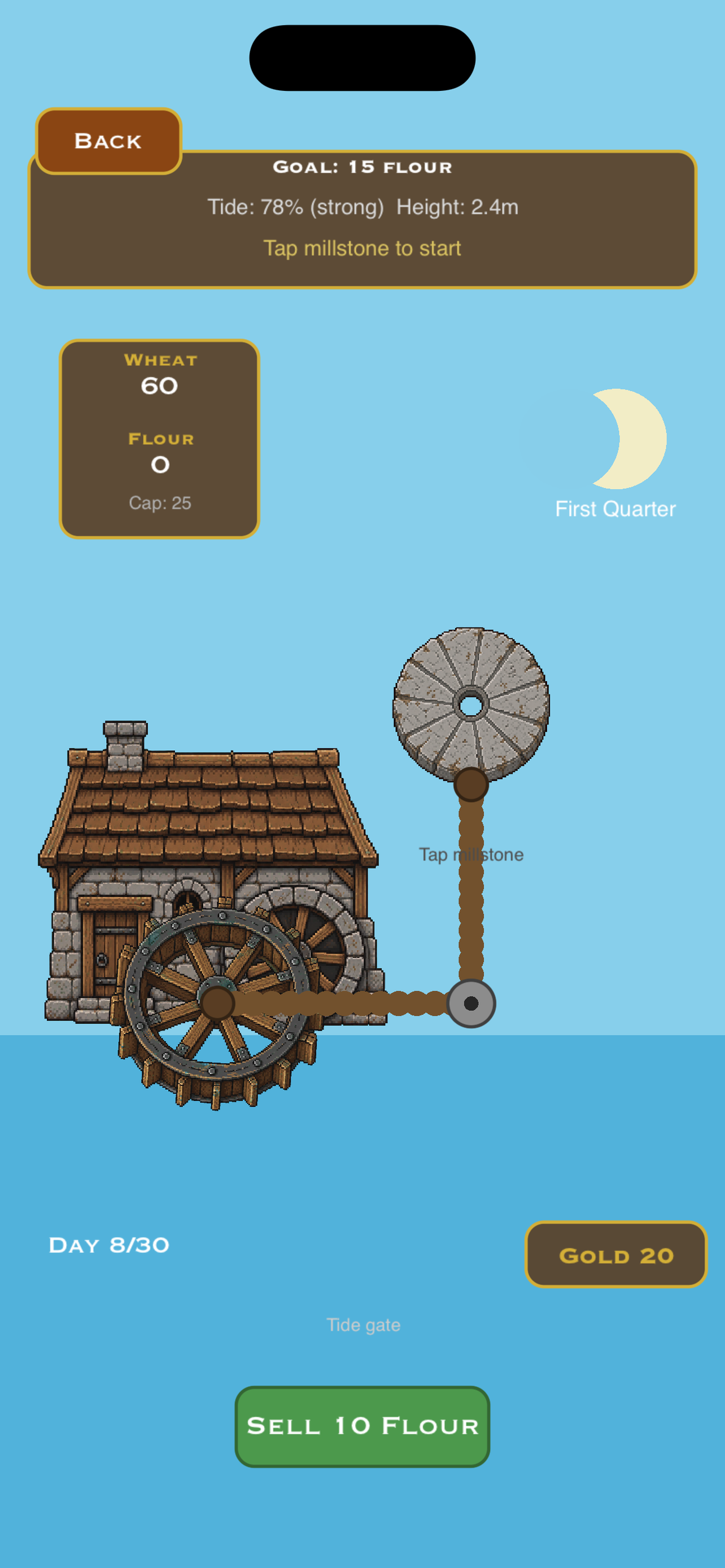 Grinding flour at full moon